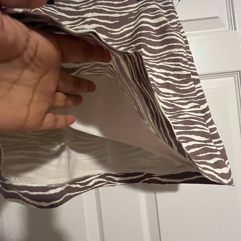Loft Zebra Print Brown and White Skirt - Picture 4 of 9